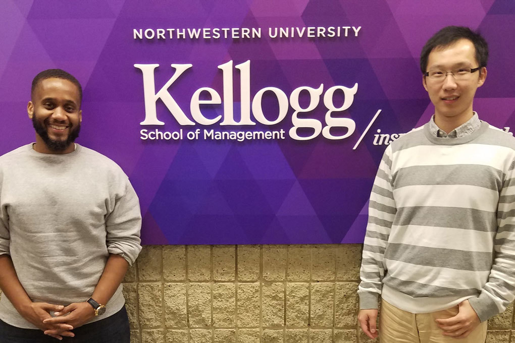 Posse alumni Mike Pace and Victor Chen Northwestern University’s Kellogg School of Management.