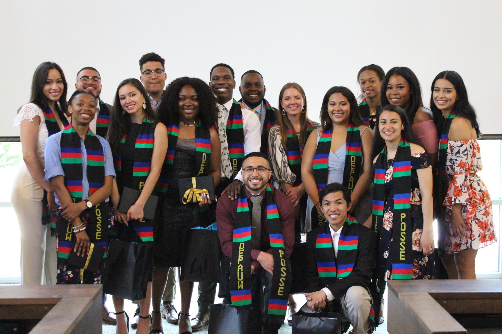 Class of 2019 DePauw University Posse graduates from Chicago and New York.