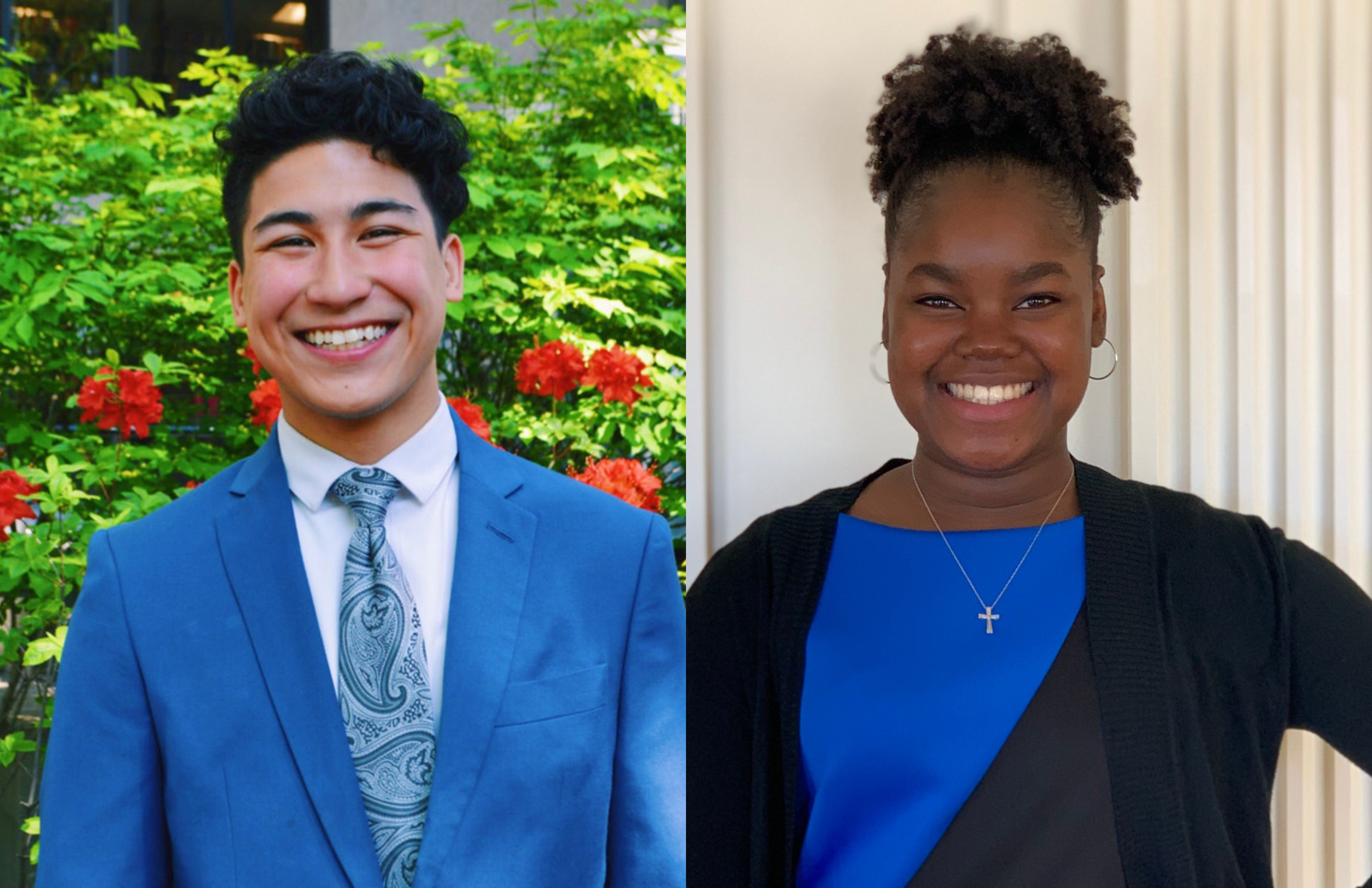 Boston University Posse Scholars Kendall Castaneda and Kesha Perkins.