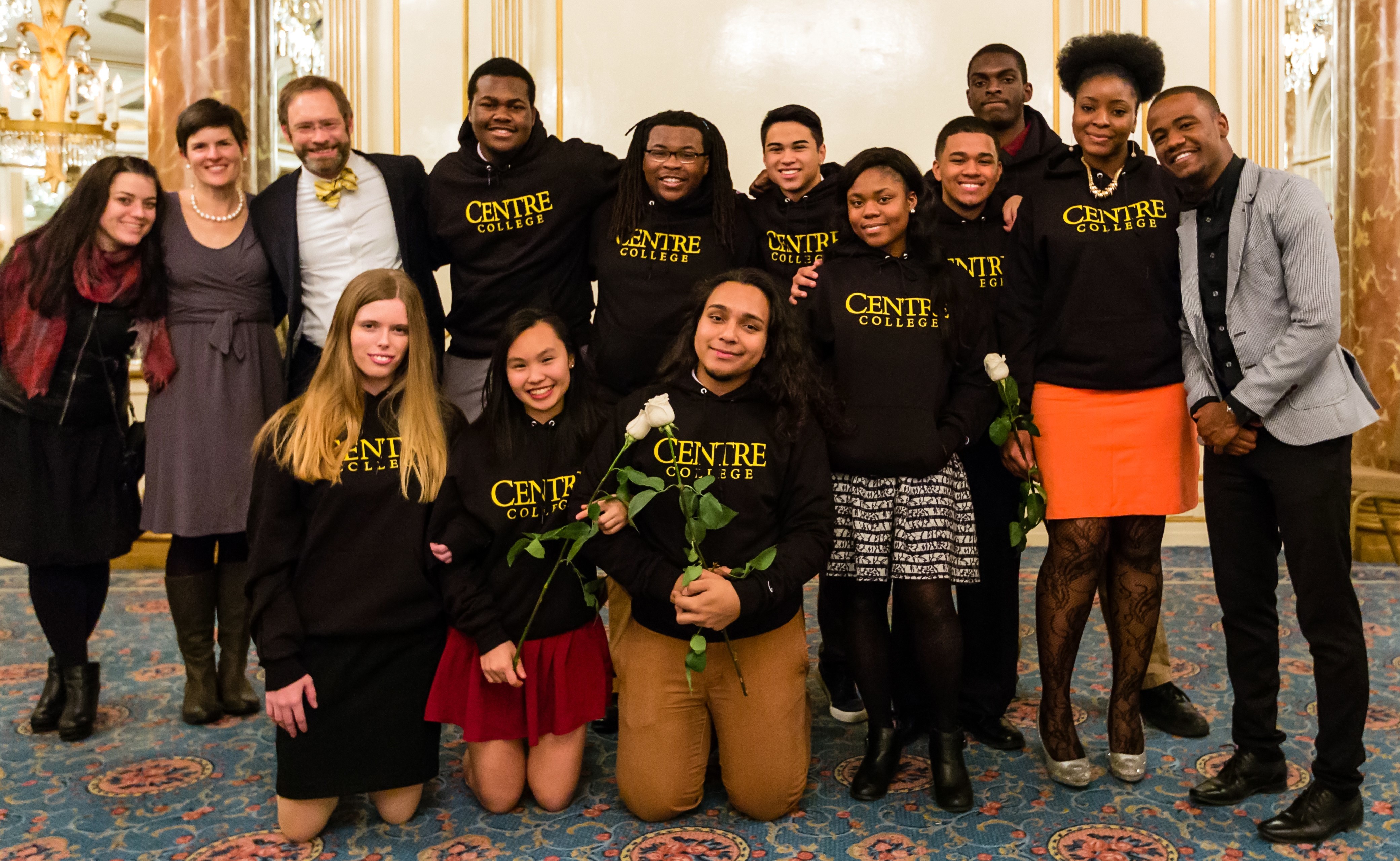 Bob Nesmith (back row, third from left) with new Posse Scholars and Centre community members in 2016.