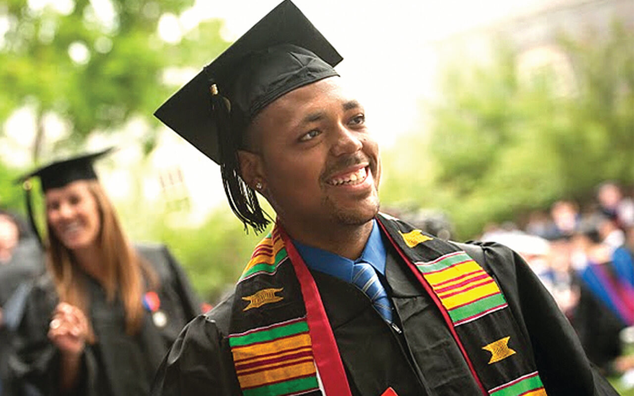 Bryan Coleman, Bucknell Posse 3, on his graduation day