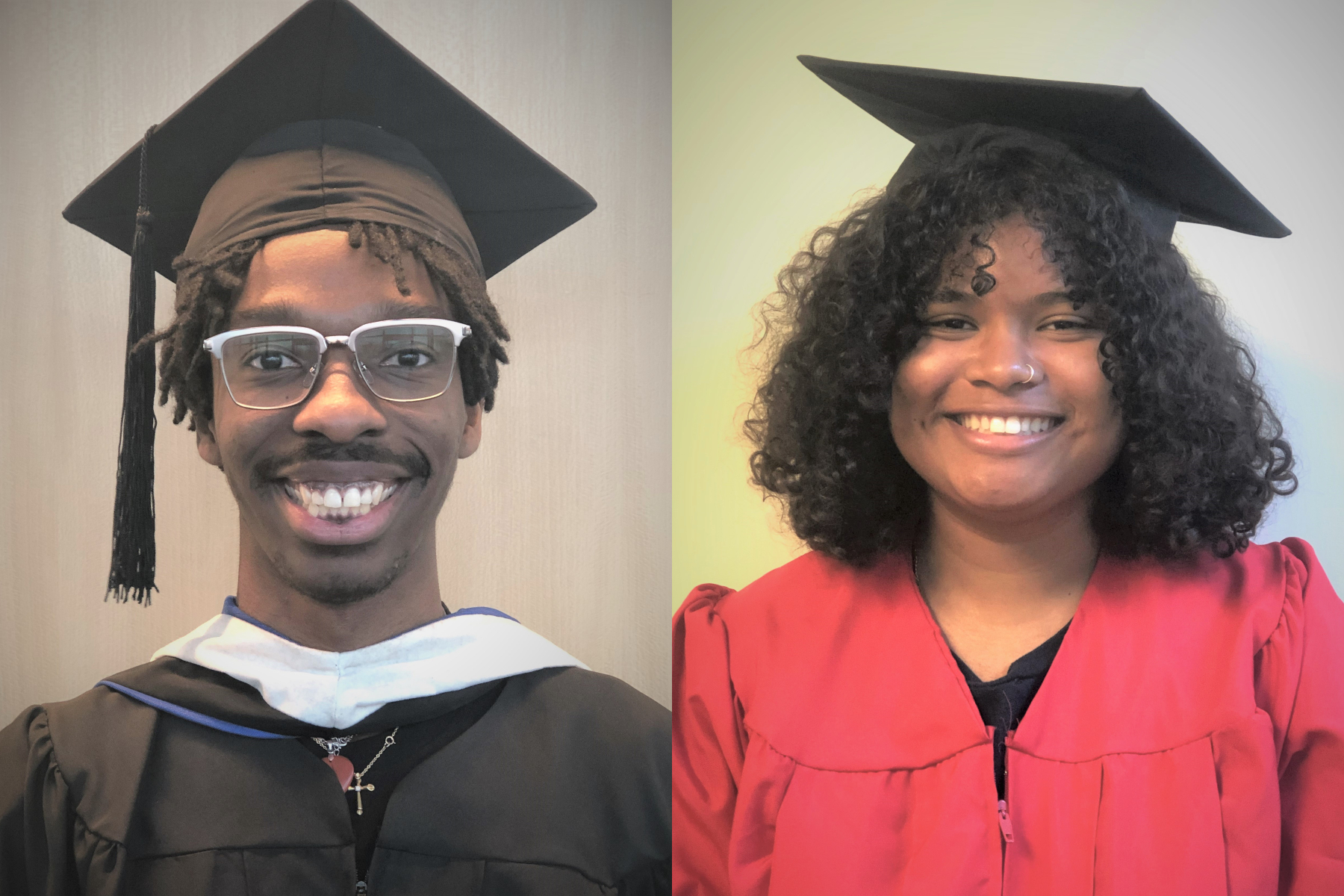 Brandeis University Posse graduate R Matthews, Boston University Posse graduate Adia Turner.