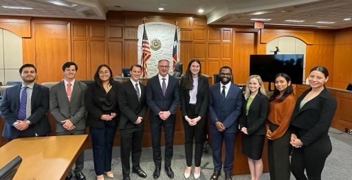 Posse Scholars and hosts at the Harris County Civil Court.