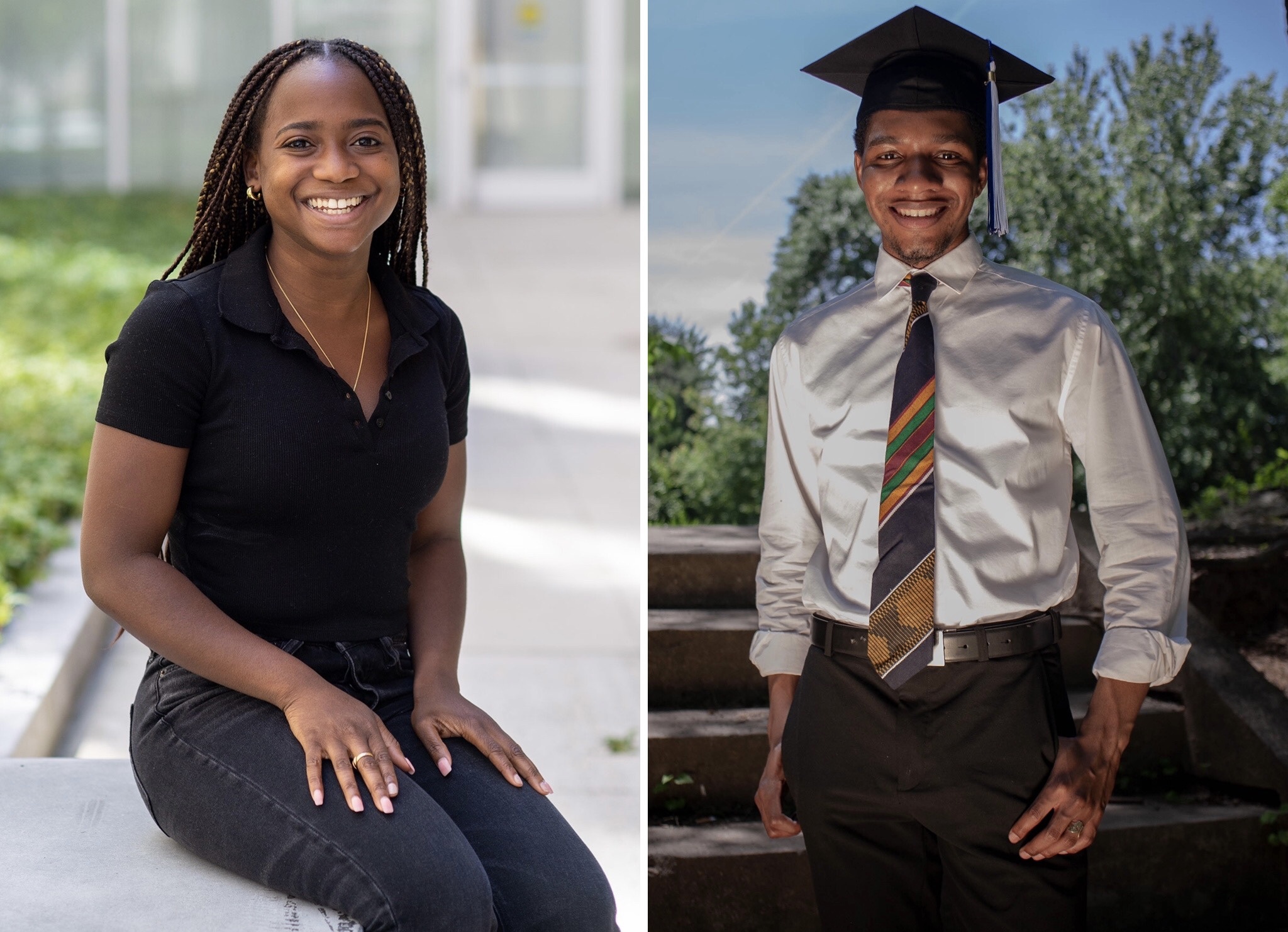 Boston University alumna Archelle Thelemaque and Brandeis University Posse alumnus Kwesi Jones.