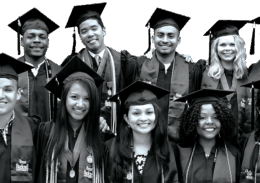 Posse Alumni in graduation caps and gowns