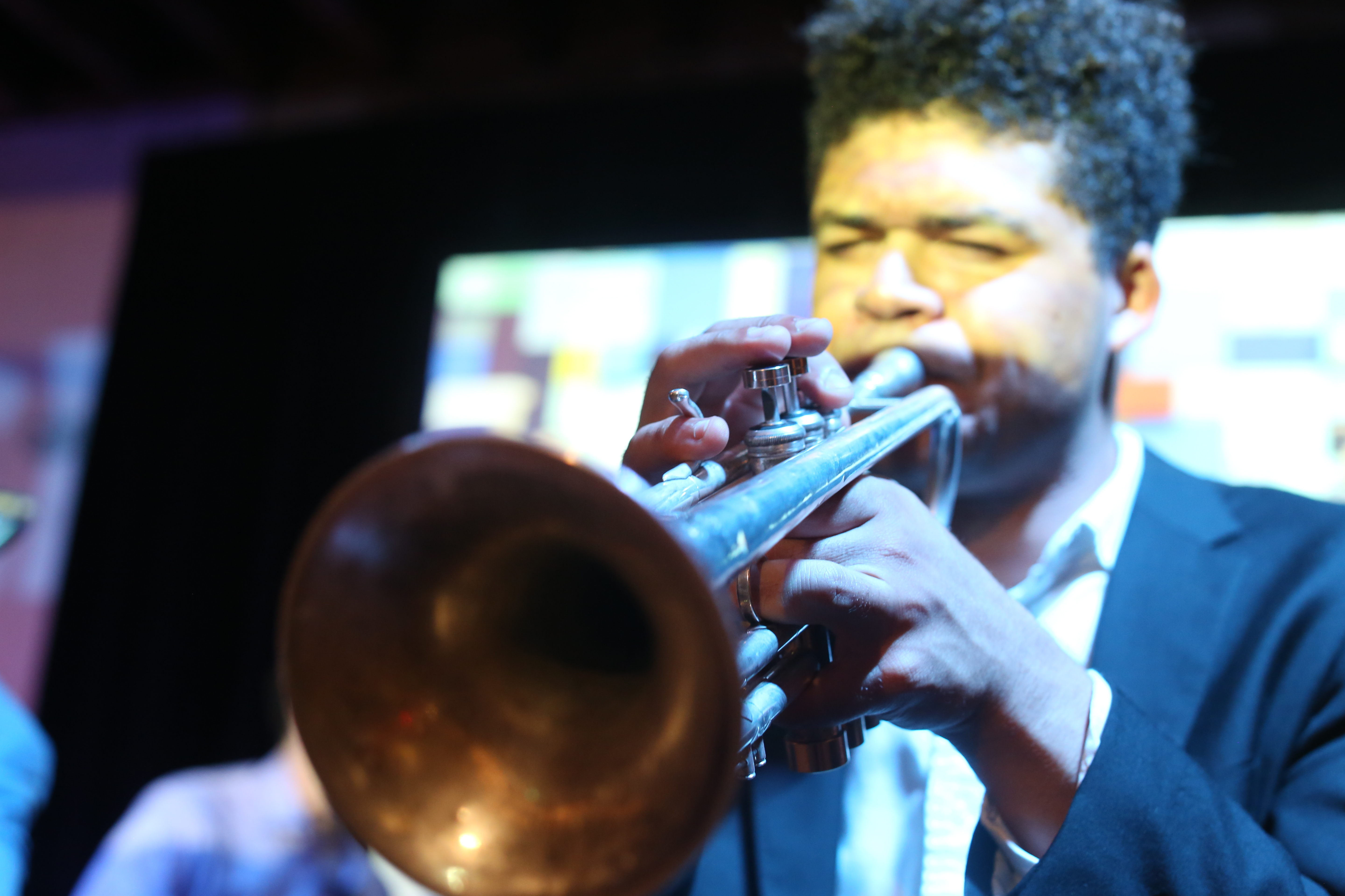 Posse Alumnus Aurelien Barnes led the band, Pie the Kid’s Traditional Quintet.