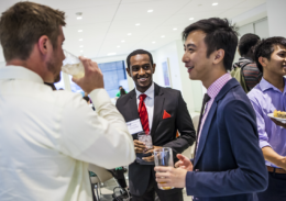 Demisse Habteselasie (center), a Pepperdine Posse Scholar, at the 2013 D.C. Internship Celebration