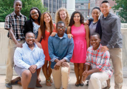 Group of young students