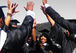 Graduating students celebrating
