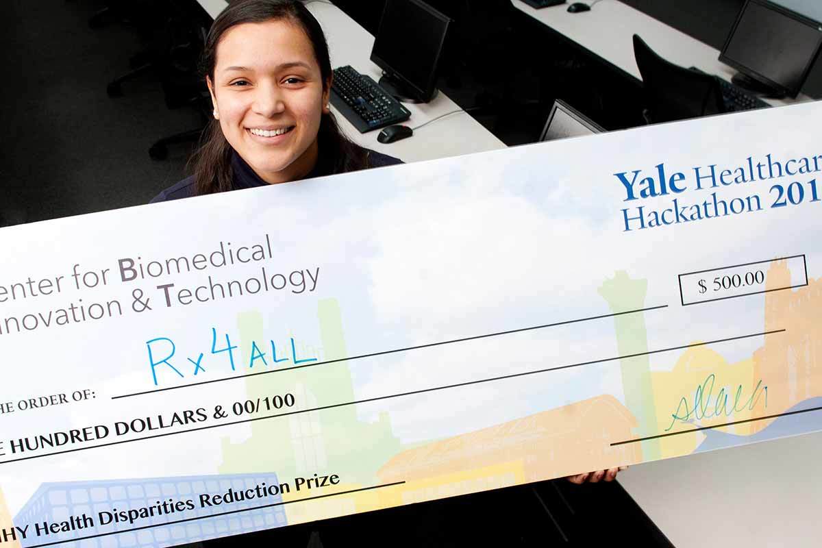 Isabel Castillo won a top prize at the Yale Hackathon