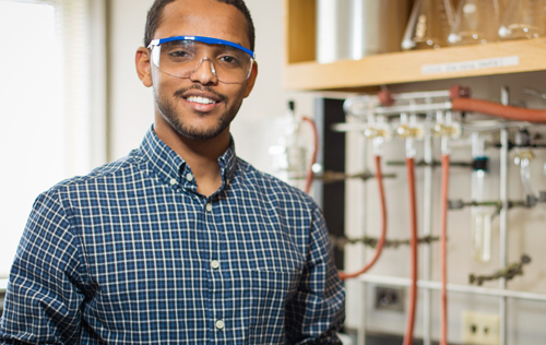 Student in laboratory