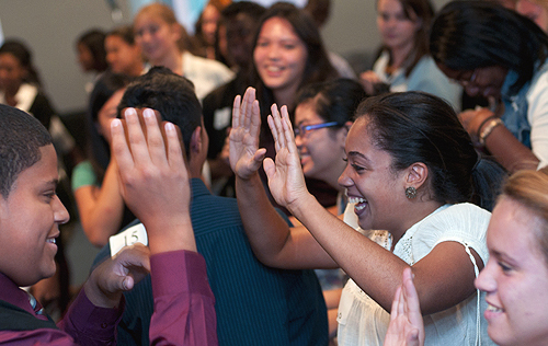 Young students in an activity