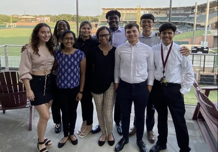 Vincent (back row, far right) with his Posse at Texas A&M.