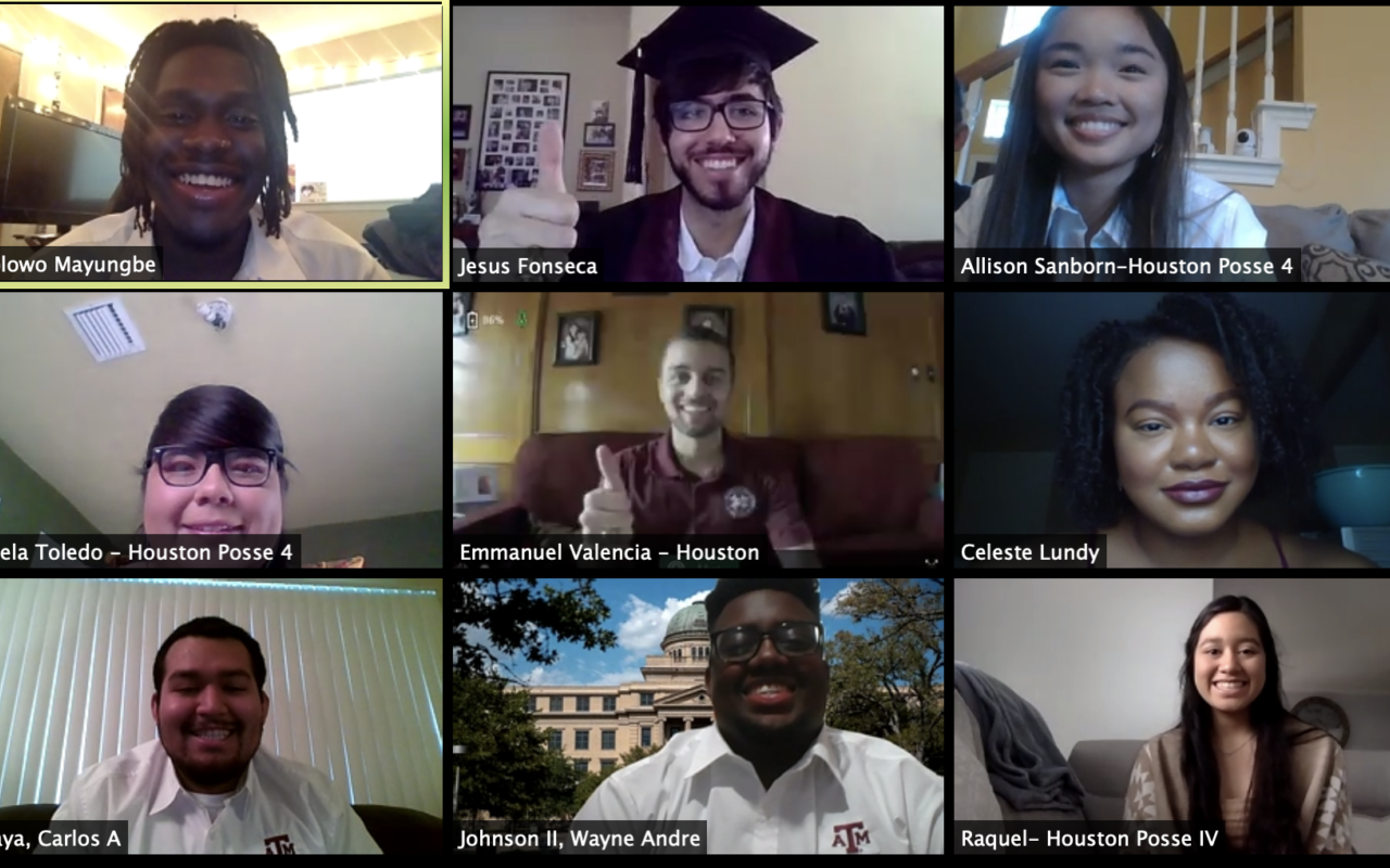 Scholars from multiple Posse sites including Atlanta and Houston were represented in one of this spring's virtual graduation ceremonies.