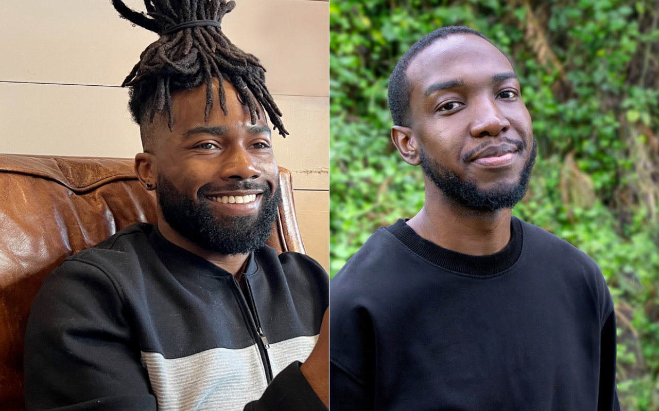 smiling men.