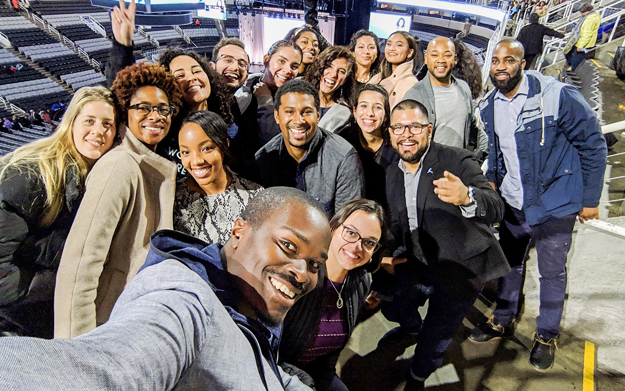 Posse alumni at the SAP Center in San Jose for Michelle Obama’s Becoming book tour.