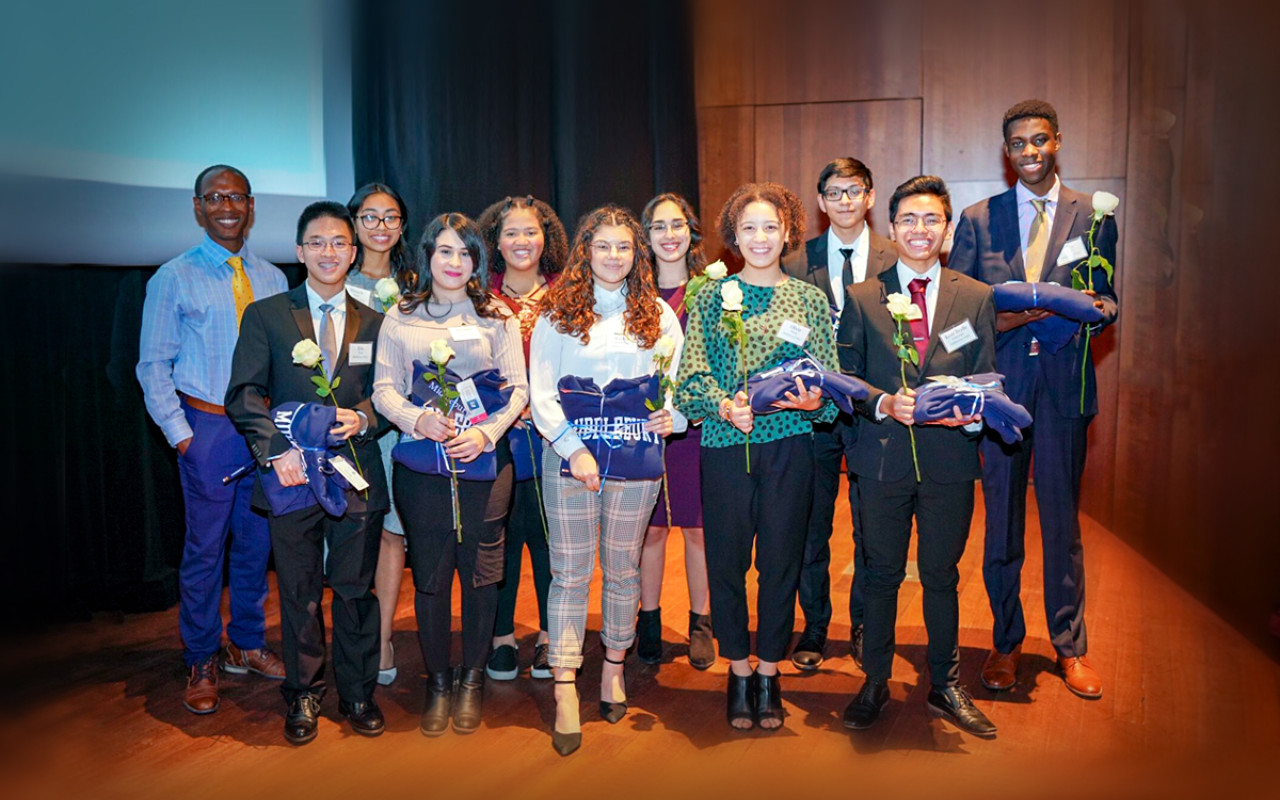 The newest Middlebury College Posse Scholars from Chicago at the city's 2020 Awards Ceremony.