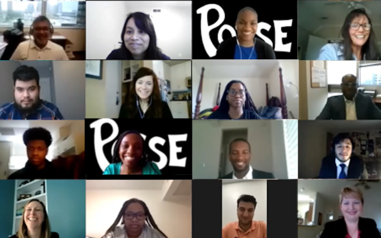 Attendees at Posse Houston's Companies in Action event, a virtual gathering held earlier this year.