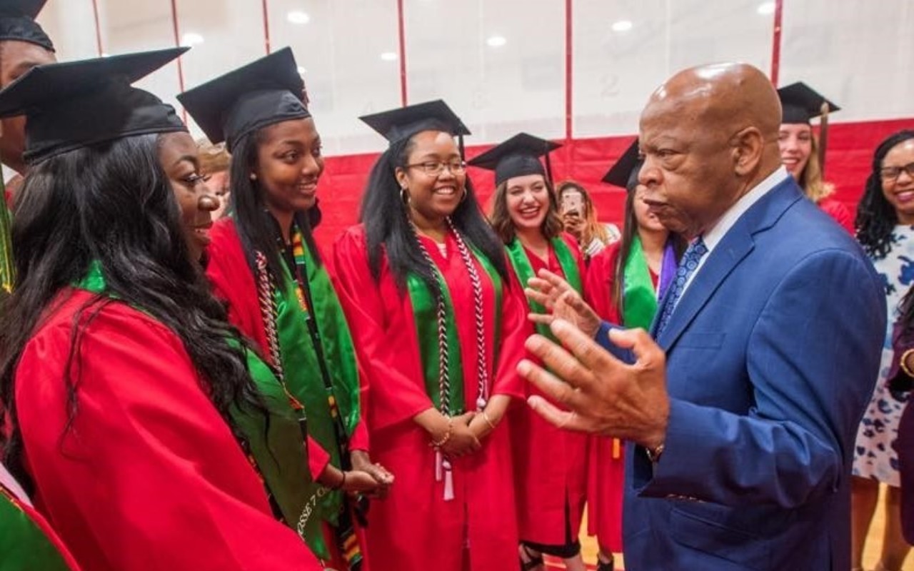 Congressman John Lewis and Posse Scholars at Boston University.