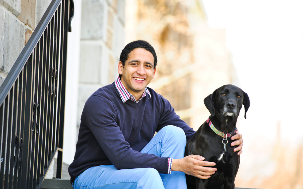 Hamilton College Posse Scholar Felipe Garcia interned at the Philadelphia Animal Hospital. He's considering becoming a veterinarian. 