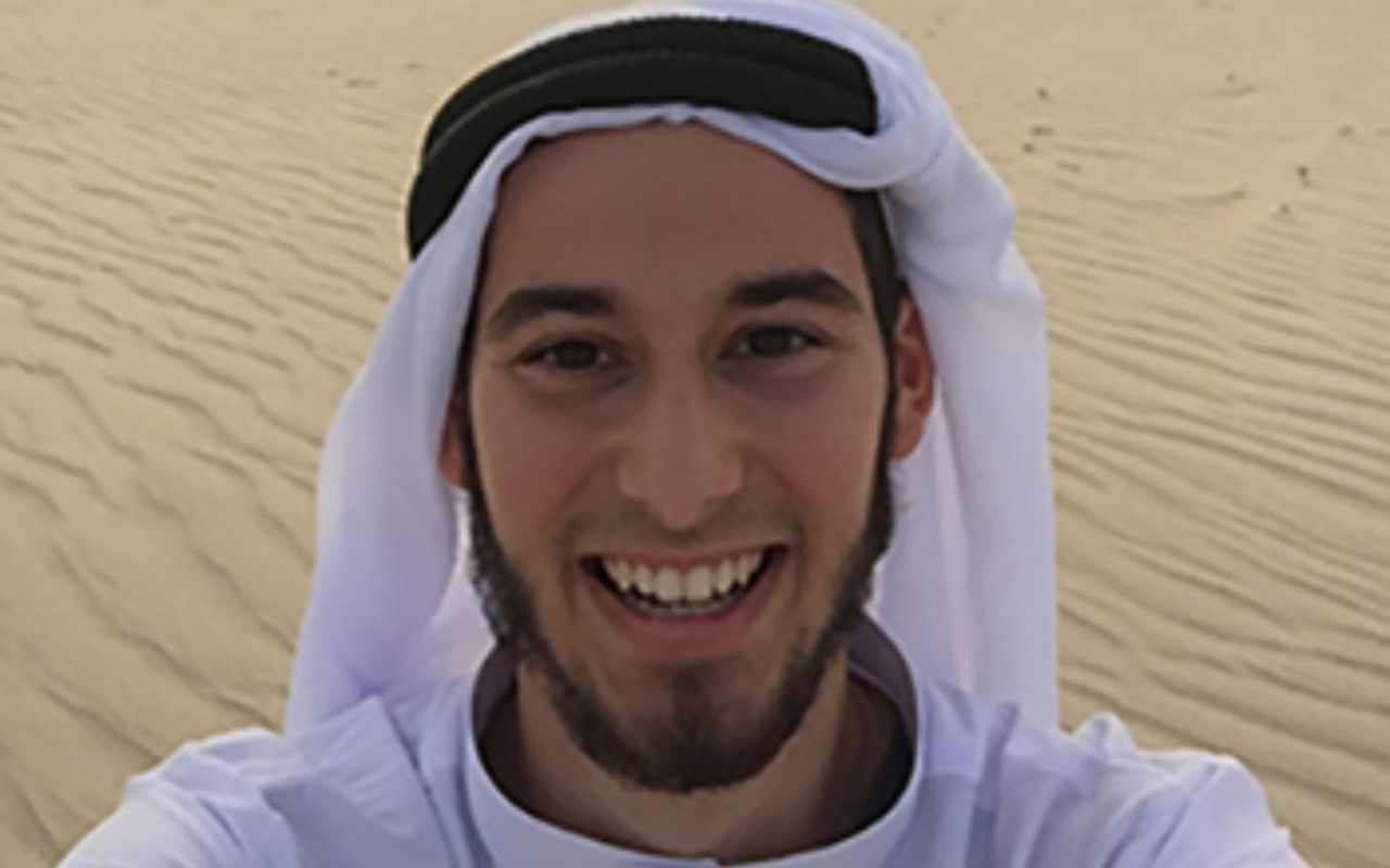 Texas A&M Scholar Milton Garza in Qatar.