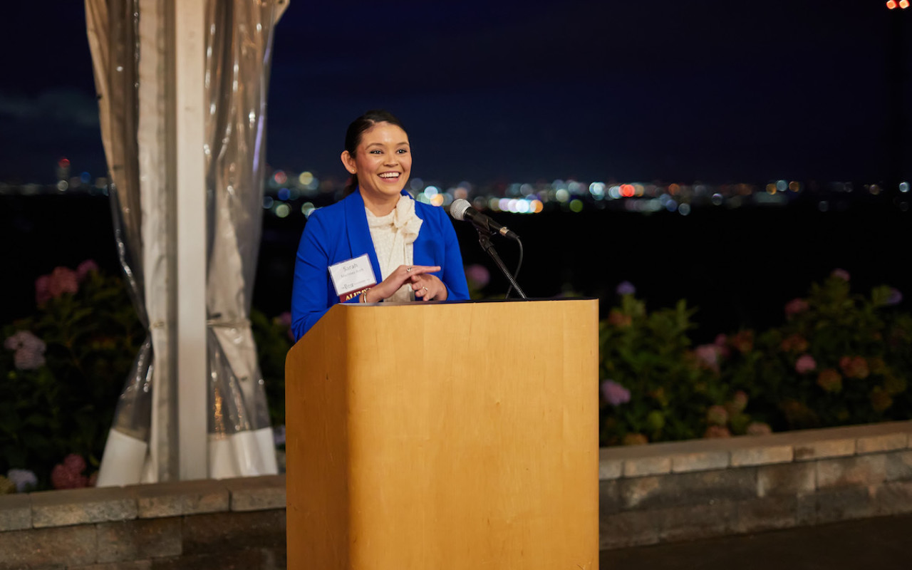 Posse alumna Dr. Sarah Martinez Roth was a featured speaker at Boston's Next 10,000 event.