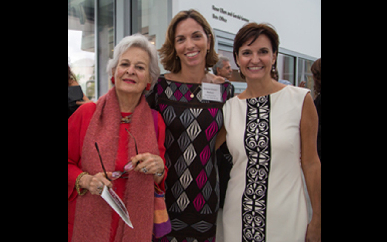Honoree Ruth W. Greenfield (left) with Posse Miami board members Joanna Grover-Watson (center) and Eleni P. Kalisch (right).