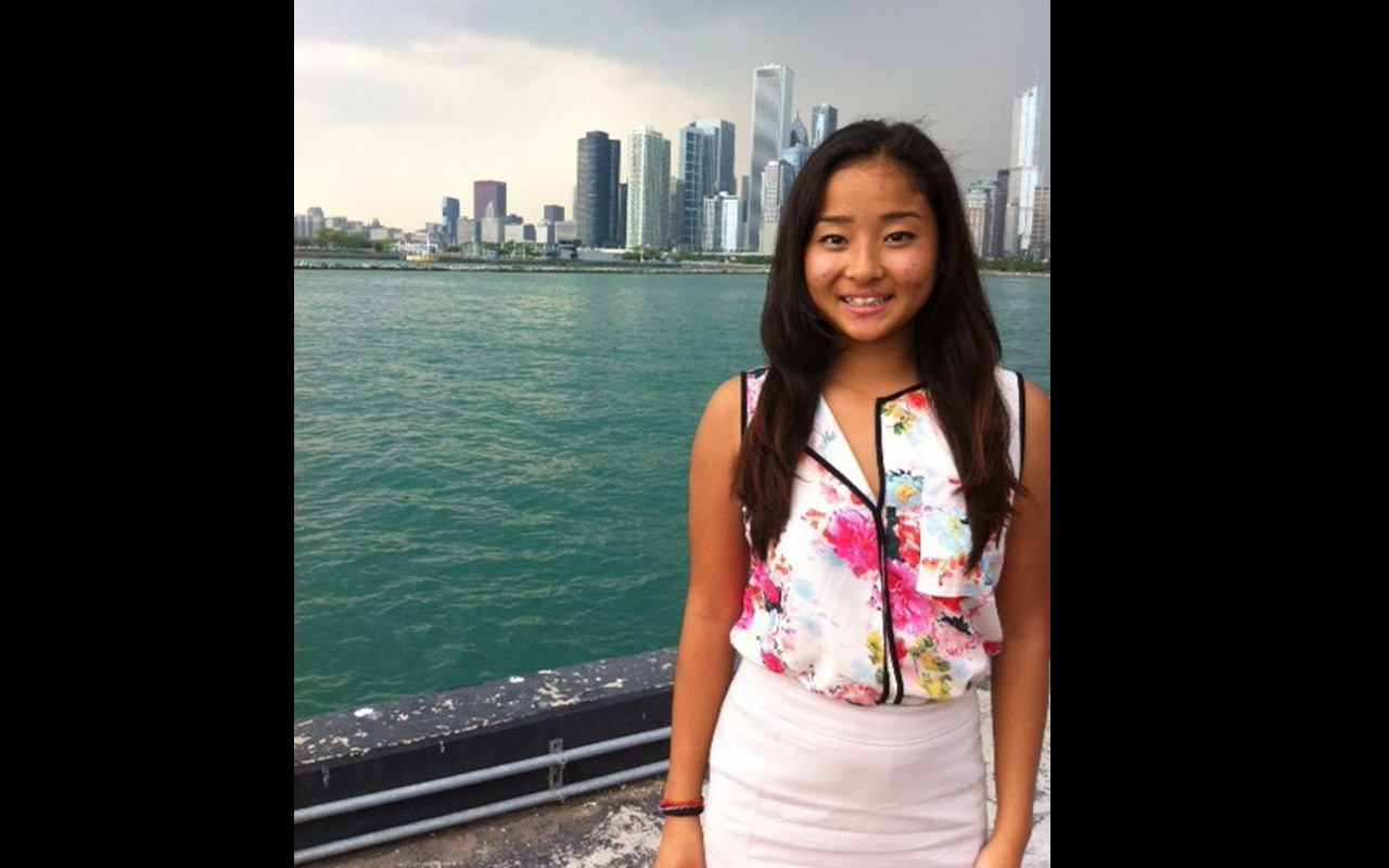 Connecticut College Scholar Tenzin Palmo at a PwC social event for summer interns.