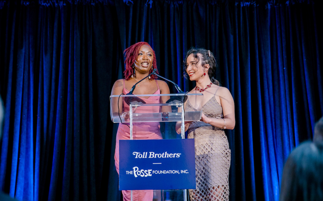 Posse alumni Princess Adeyinka and Claudia Hernandez Brito were guest speakers at the 2022 Toll Brothers Gala.