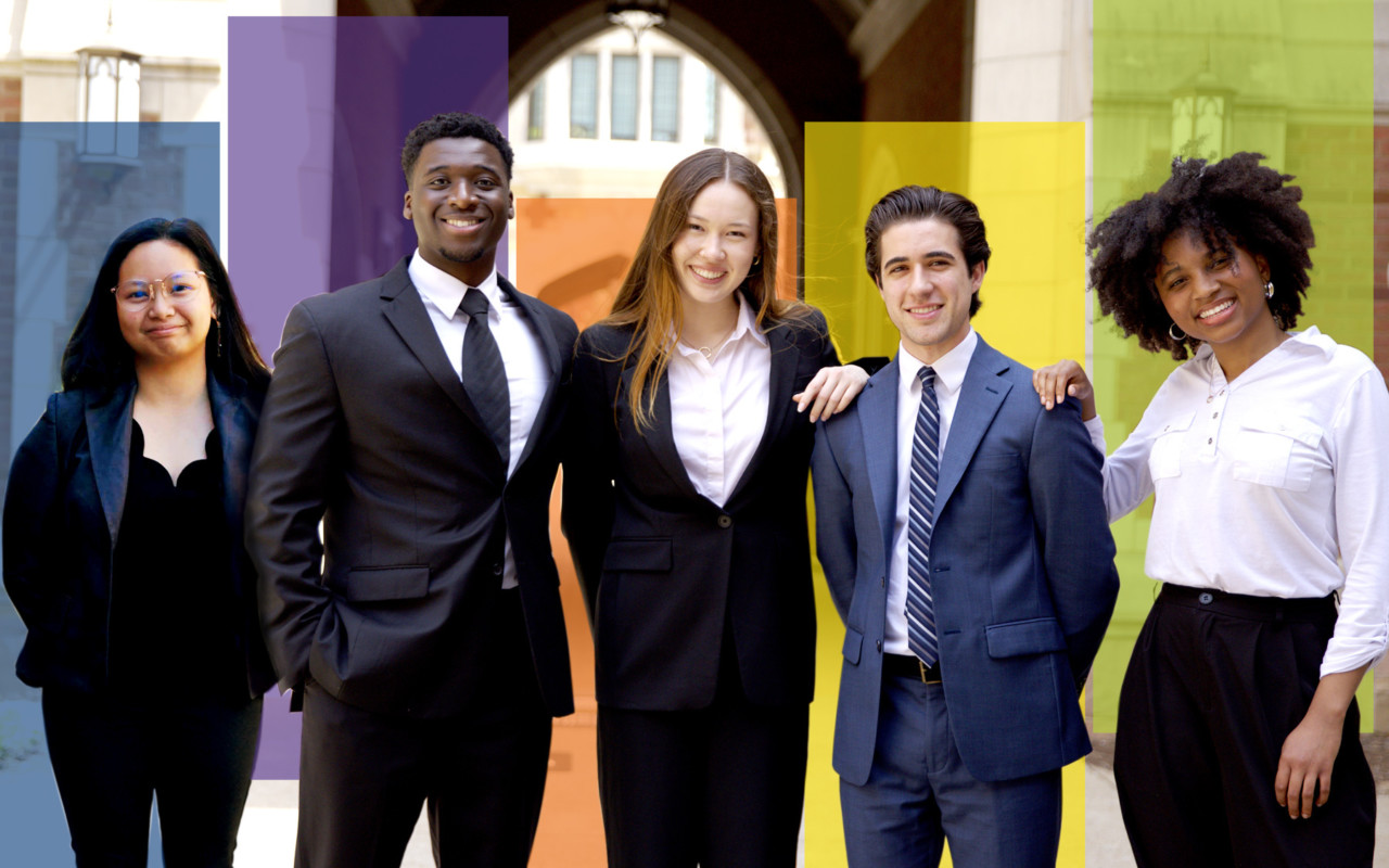 Left to right: Angel Eunisse Yanga, Fadil Lawal, Anna Van Riesen, Adrian Stancil Martin and Savannah Dever.