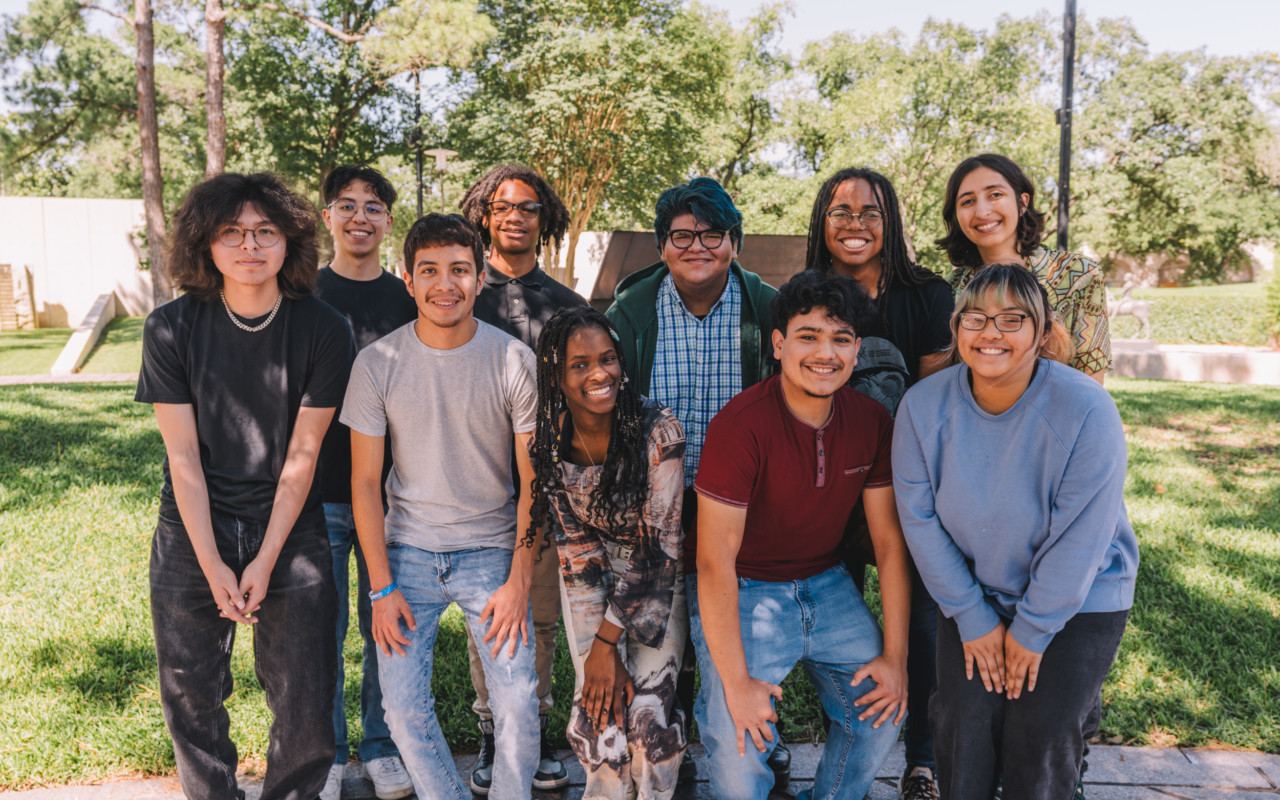 group of smiling scholars