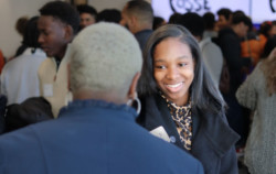 Woman at networking event