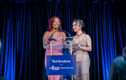 Posse alumni Princess Adeyinka and Claudia Hernandez Brito were guest speakers at the 2022 Toll Brothers Gala.