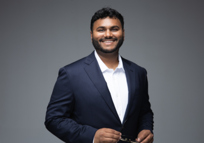 smiling man. 