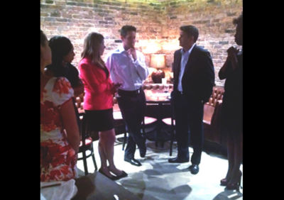 Posse Miami Advisory Board Chair José Tomas (right) addressing guests at the Posse Miami Appreciation Event.