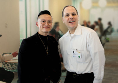 two people at networking event