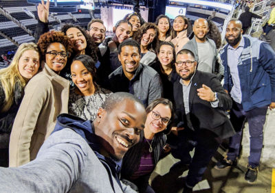 Posse alumni at the SAP Center in San Jose for Michelle Obama’s Becoming book tour.