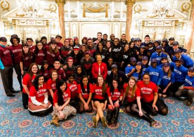 The 2013 Posse Boston Scholars with First Lady of Massachusetts and Posse National Board member Diane Patrick (center).