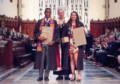Posse Scholars Brandon Iracks-Edelin and Lauren Newman at their Sewanee: University of the South commencement.