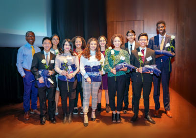 The newest Middlebury College Posse Scholars from Chicago at the city's 2020 Awards Ceremony.