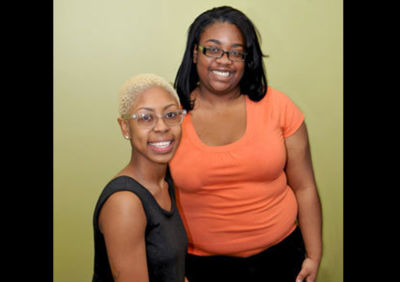 Oberlin College Scholars Jasmine Adams (left) and Alexandria Cuningham (right).