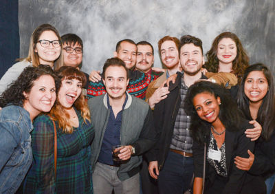 Posse alumni at December's holiday party.