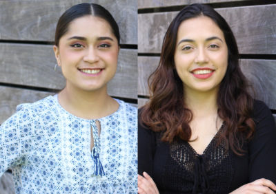 Wellesley College Scholars Dayna De La Cruz and Kimberly Hernandez.