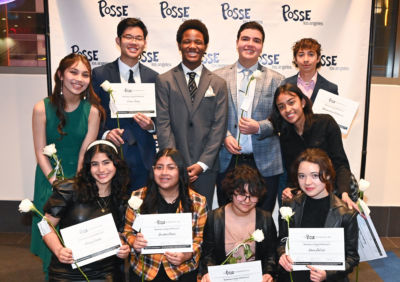 Group of scholars smiling
