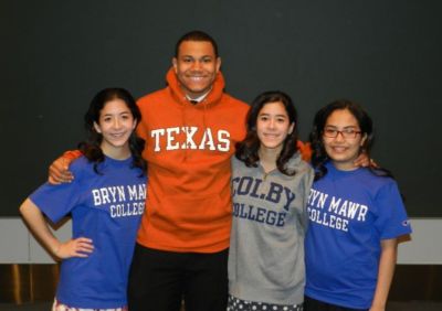Emma Wu (far left) and Molly Wu (third from left) with fellow Posse Scholars from Houston.