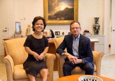 Syracuse University Scholar and Ubben Posse Fellow Nicole Stallings-Blanche with her host Dan Weiss, CEO of the Metropolitan Museum of Art.