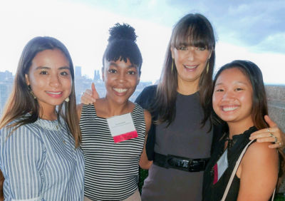 Dulce Gallo Blanco (Syracuse University), Kiandra Smith (The College of Wooster), Debbie Bial, president & founder, The Posse Foundation, and Hanh Pham (The College of Wooster).