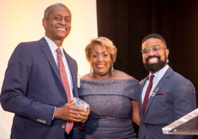 Dr. Raphael Bostic, president & CEO, Federal Reserve Bank of Atlanta, Zenith N. Houston, director, Posse Atlanta, and Joshua Cole, Posse Atlanta alumnus.