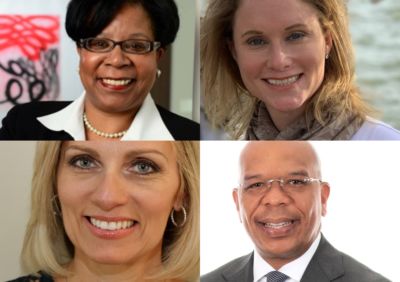 New Posse Atlanta board members (clockwise from top left): Mary Stokes, Adrienne Figur, John O. Hudson III and Erin McCandless.
