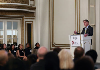 Boston Mayor Martin J. Walsh spoke at the city's Posse Awards Ceremony.